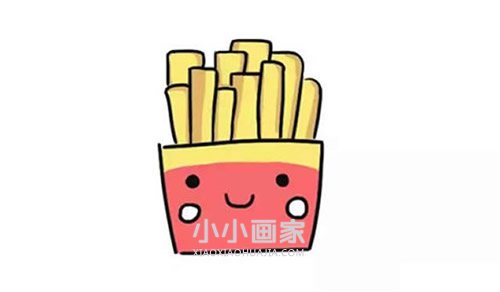 绘本故事卡通薯条简笔画画法图片步骤