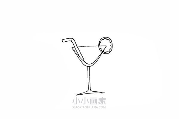 冰镇果汁饮料简笔画画法图片步骤步骤8