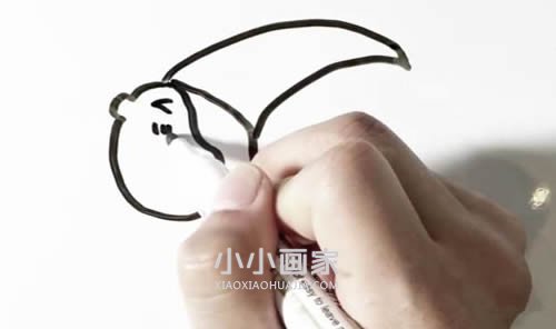 坐扫把飞行的小女巫简笔画画法图片步骤步骤4