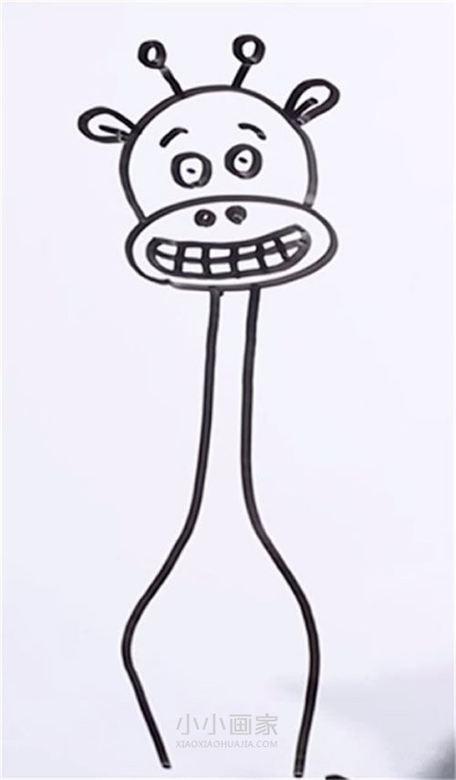 搞笑长颈鹿简笔画画法图片步骤步骤5