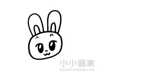 兔子姑娘和兔小伙的简笔画画法图片步骤步骤3