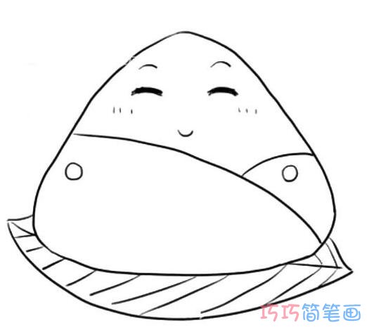 绘本故事怎么画端午节卡通粽子的画法步骤简笔画教程