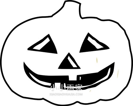 卡通南瓜灯简笔画画法图片步骤步骤7