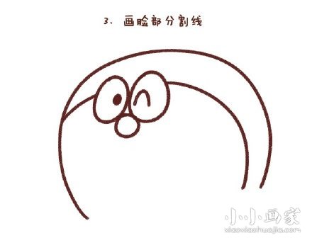 奔跑的哆啦A梦简笔画画法图片步骤步骤3