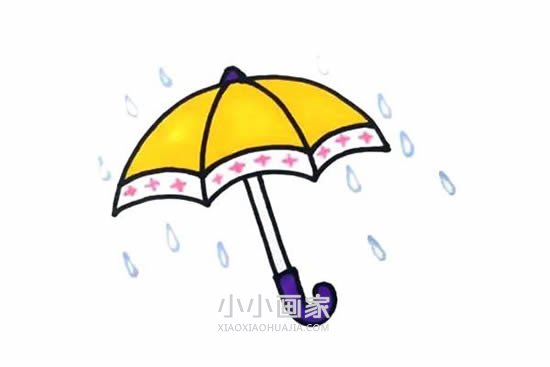 简单雨伞简笔画画法图片步骤