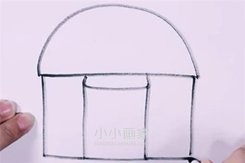 带烟囱小房子简笔画画法图片步骤步骤4