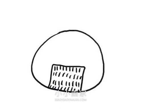 好吃饭团简笔画画法图片步骤步骤4