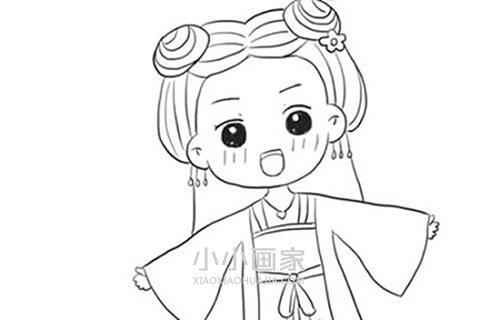 花千骨简笔画画法图片步骤步骤1