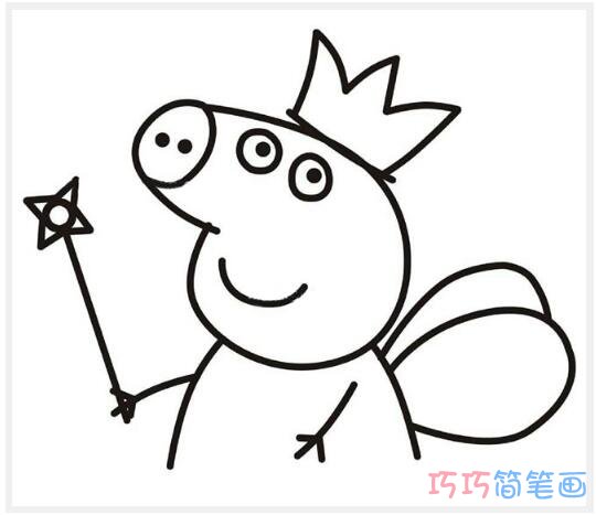 手绘小猪佩奇的画法涂色可爱_小猪佩琦简笔画图片步骤1