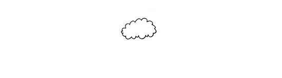 叼花的小绵羊简笔画画法图片步骤步骤2