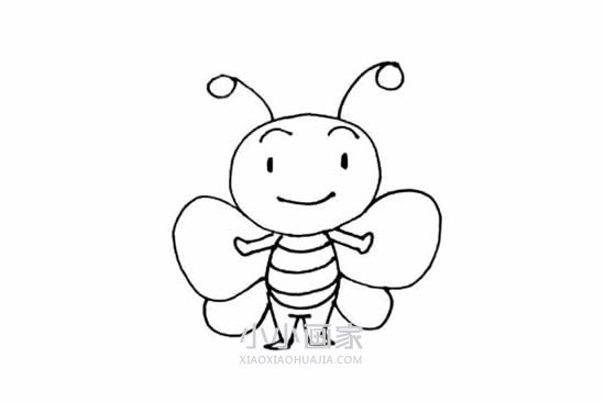 可爱卡通蜜蜂简笔画画法图片步骤步骤7