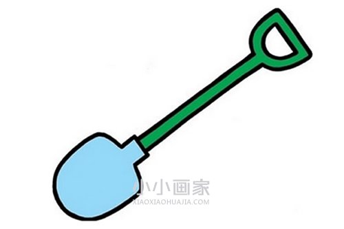 彩色铲子简笔画画法图片步骤步骤1