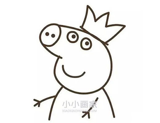 小仙女小猪佩奇简笔画画法图片步骤步骤6