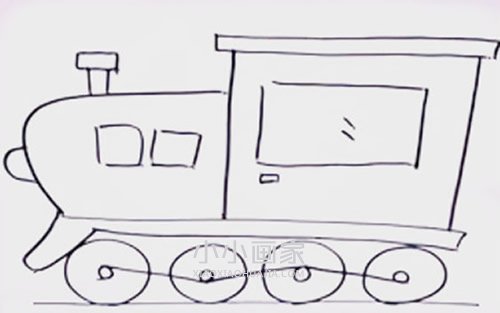 绘本故事简单火车头简笔画画法图片步骤