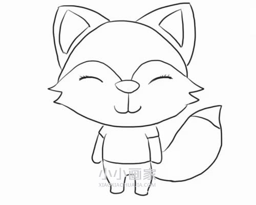 卡通小狐狸简笔画画法图片步骤步骤6