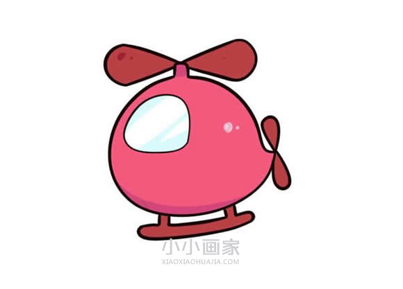 绘本故事可爱直升飞机简笔画画法图片步骤