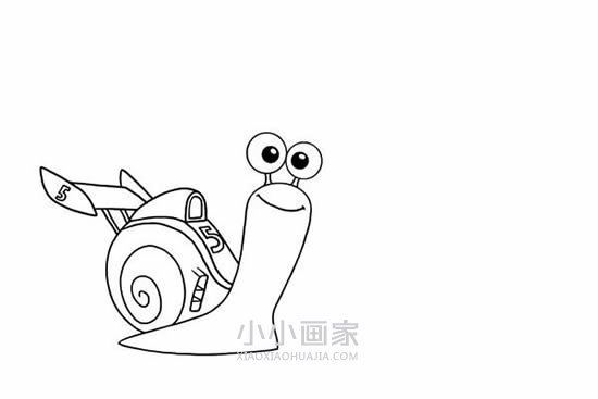 极速蜗牛特博简笔画画法图片步骤步骤5