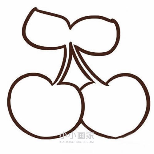 彩色卡通樱桃简笔画画法图片步骤步骤5