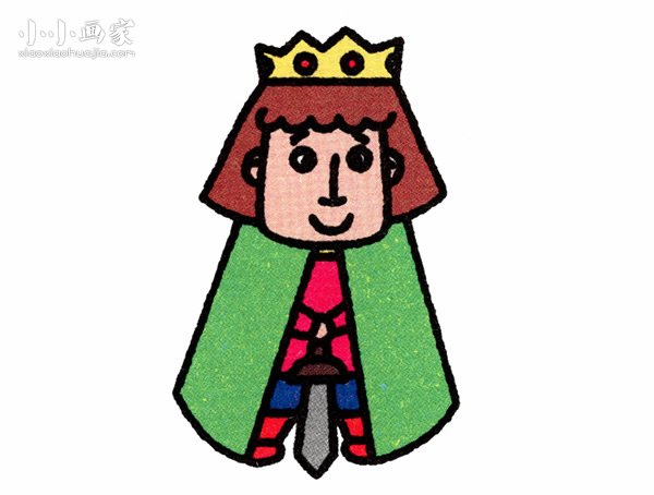 英俊的王子简笔画画法图片步骤步骤1