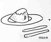 盘子里的粽子简笔画画法图片步骤步骤5