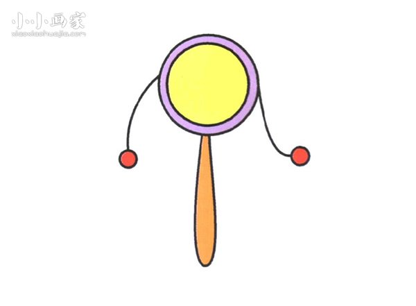 可爱拨浪鼓简笔画画法图片步骤步骤1