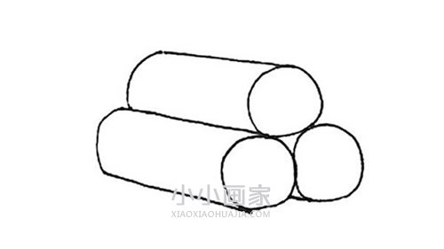 一堆木头简笔画画法图片步骤步骤5