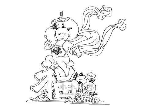 迎新年简笔画画法图片步骤步骤13