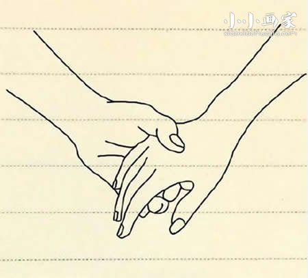 绘本故事手牵手简笔画画法图片步骤