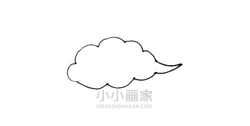 下雨的云朵简笔画画法图片步骤步骤2