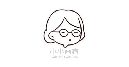 教师节女老师简笔画画法图片步骤步骤3