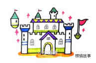 魔法城堡简笔画画法图片步骤