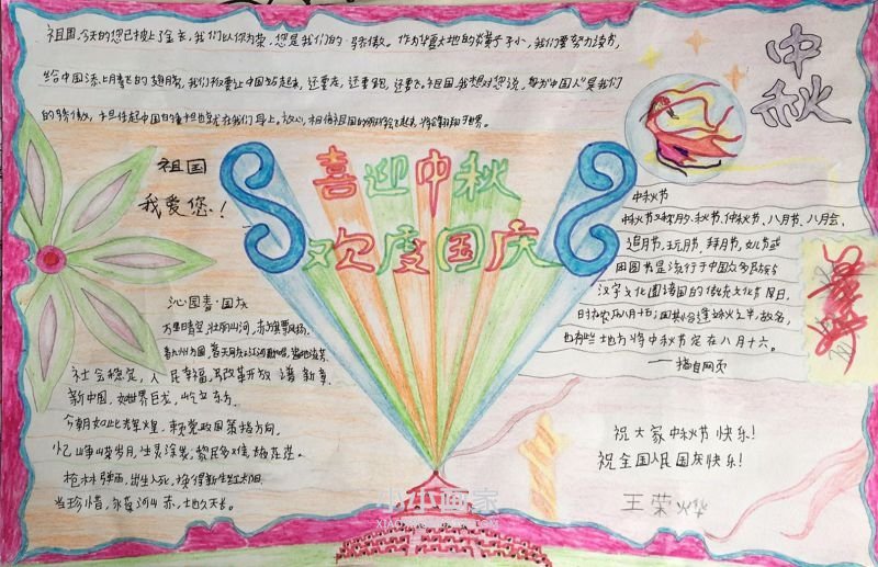 小学生庆祝国庆手抄报内容简单步骤1
