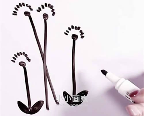 简单蒲公英简笔画画法图片步骤步骤6