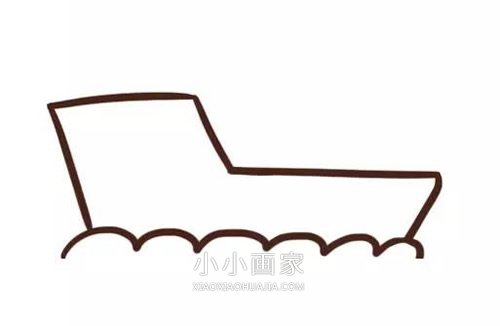 卡通轮船简笔画画法图片步骤步骤2