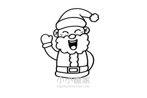 卡通圣诞老人简笔画画法图片步骤步骤4
