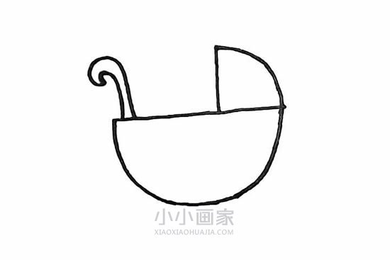 漂亮婴儿车简笔画画法图片步骤步骤4