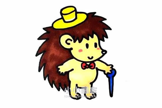 绘本故事小小刺猬先生简笔画画法图片步骤