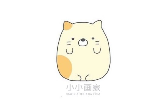 可爱卡通小猫简笔画画法图片步骤步骤1