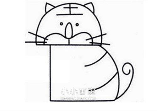绘本故事可爱老虎简笔画画法图片步骤