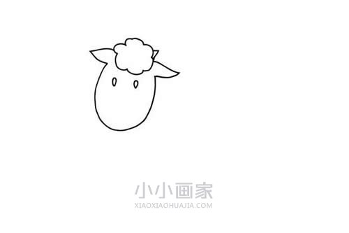 奔跑的小羊简笔画画法图片步骤步骤3