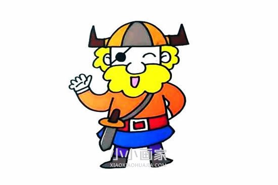 维京海盗简笔画画法图片步骤步骤6