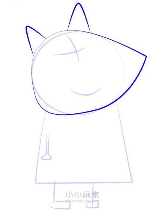 小狐狸弗雷迪的妈妈简笔画画法图片步骤步骤4