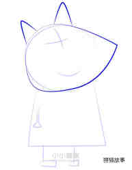 小狐狸弗雷迪的妈妈简笔画画法图片步骤步骤4