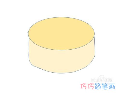怎样画月饼图片简单 彩色中秋月饼的画法步骤图步骤2