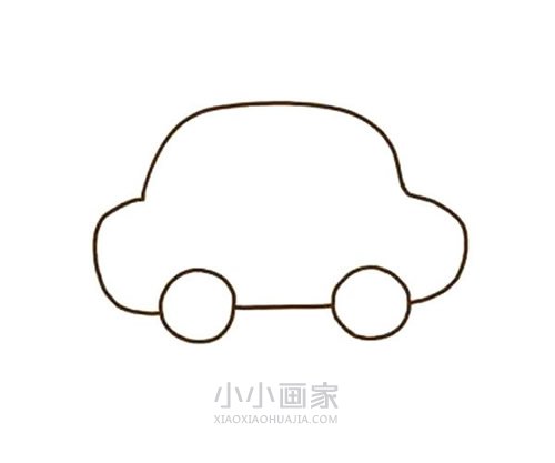 可爱小汽车简笔画画法图片步骤步骤2
