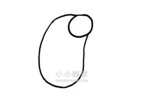 唱歌的卡通小猪简笔画画法图片步骤步骤3