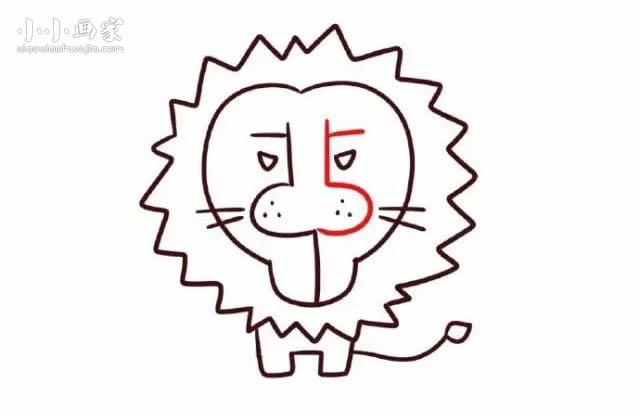 数字5简笔画狮子画法图片步骤步骤1