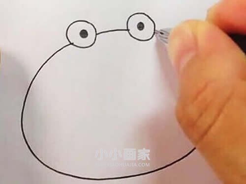 简单卡通螃蟹简笔画画法图片步骤步骤3