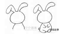 粉色兔子简笔画画法图片步骤步骤1
