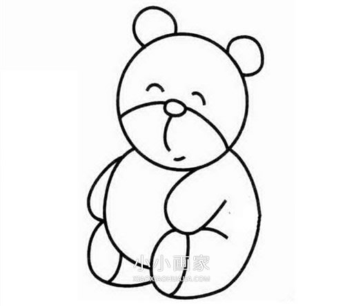 可爱小熊简笔画画法图片步骤步骤1